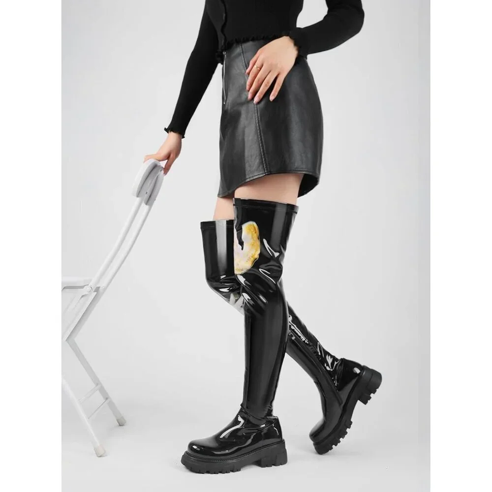 N/A leather heels